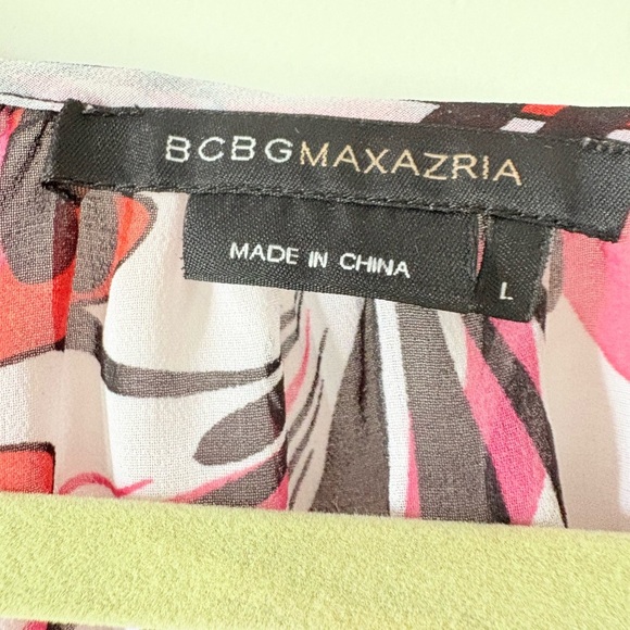 BCBGMaxAzria Red and Black Floral Blouse - Picture 2 of 3